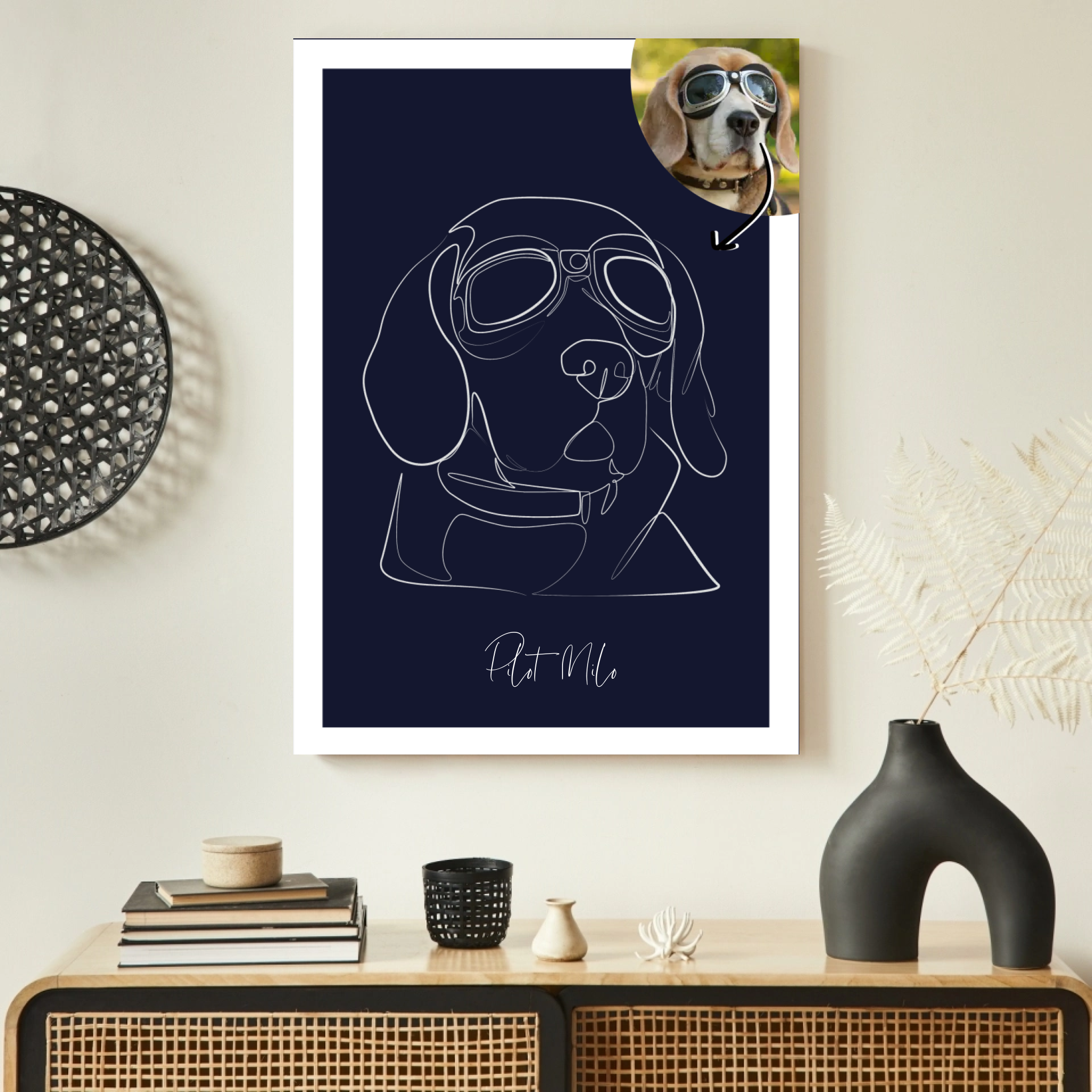 Dein Haustier als Lineart-Kunstwerk