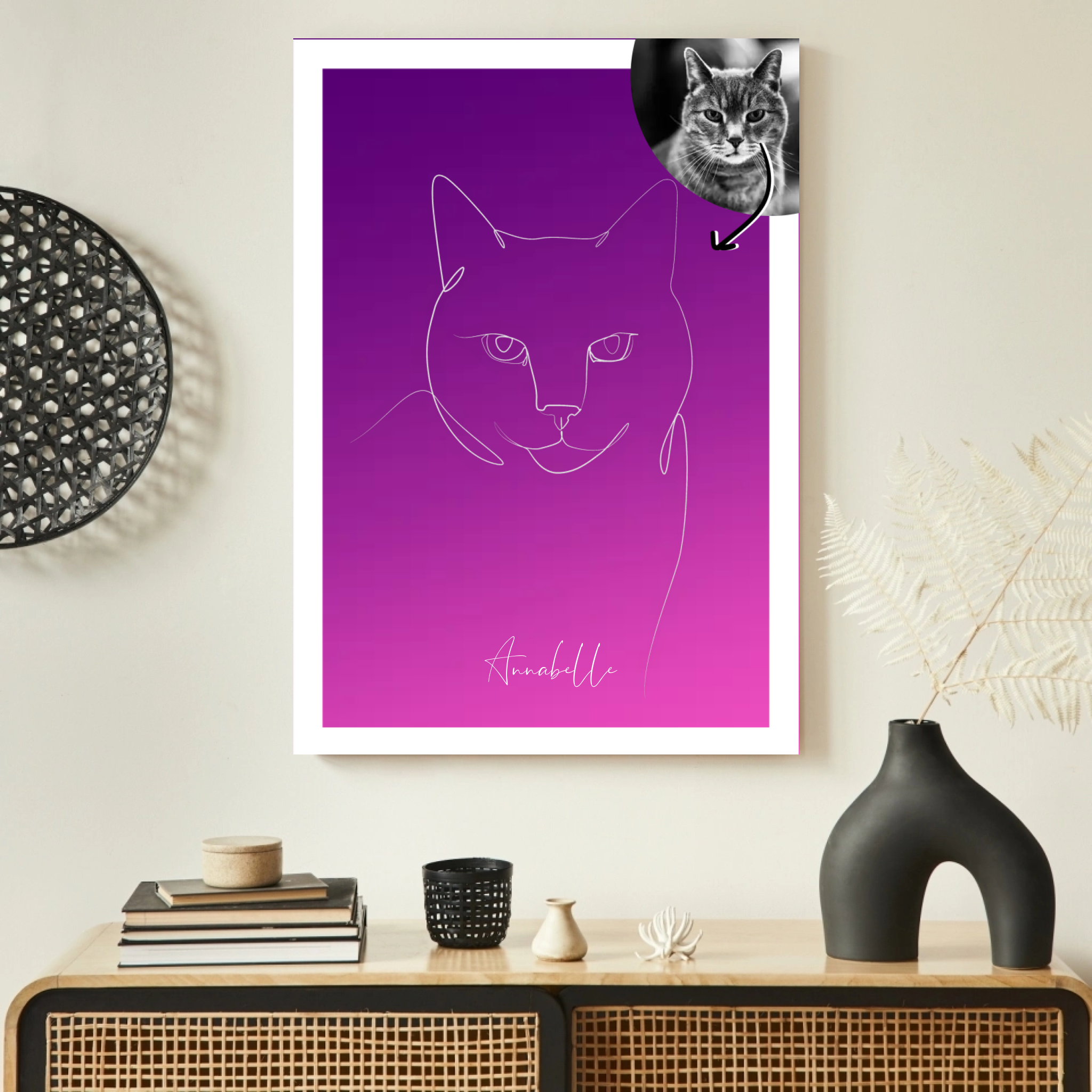 Dein Haustier als Lineart-Kunstwerk