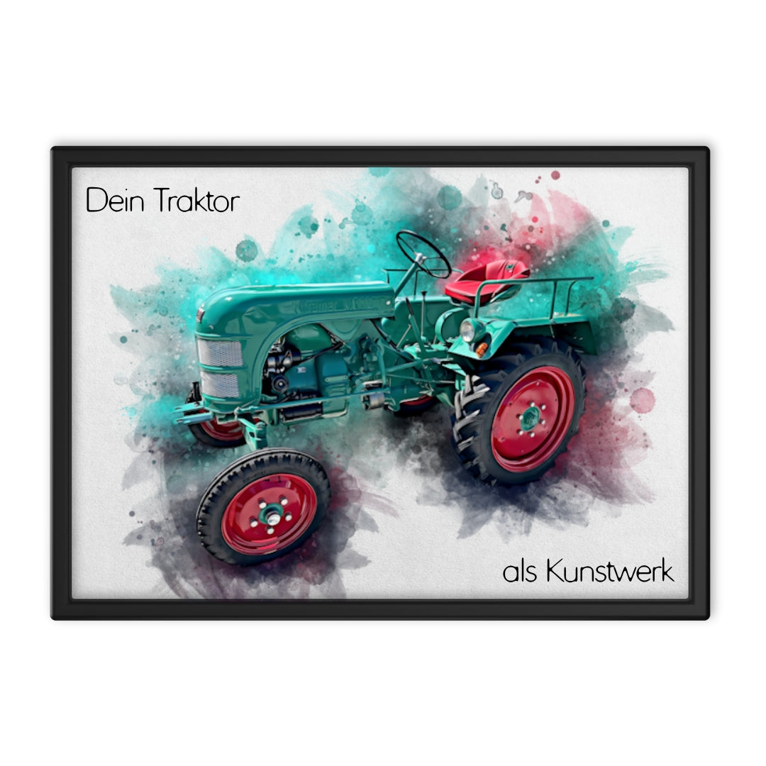 Regalo per agricoltori | Quadro del tuo trattore come acquerello | Poster per i fan dei trattori