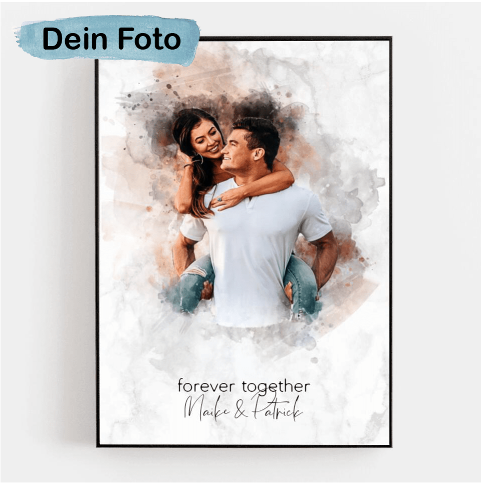 Euer Foto als Aquarell | personalisierbares Poster, image size:960x964