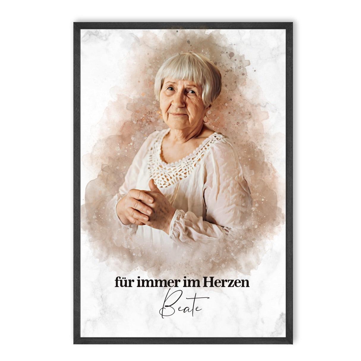 Persönliches Trauer Geschenk | Gedenkbild für Verstorbene | Geschenk zur Beerdigung