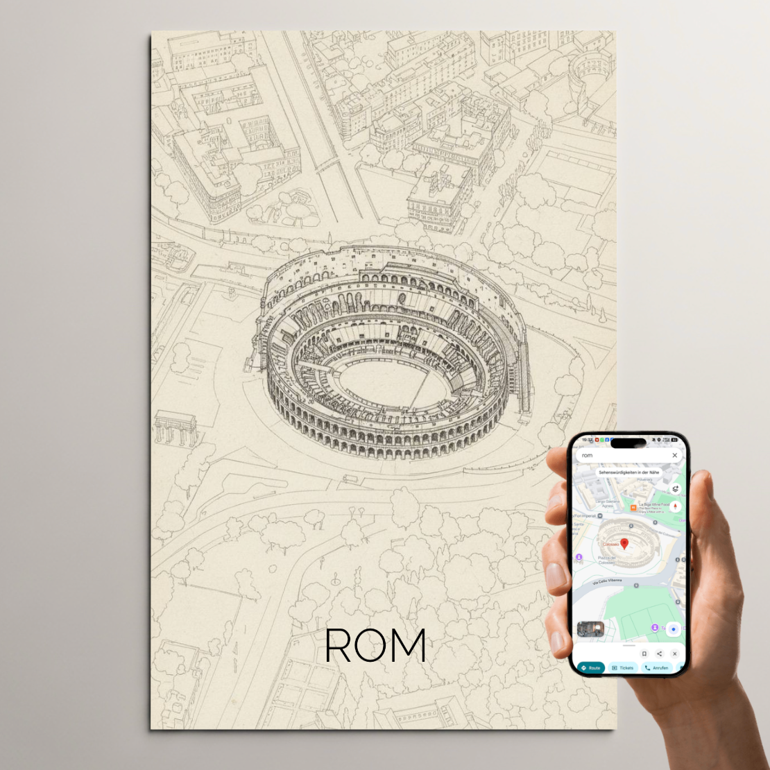 O teu lugar como obra de arte – Quadro personalizado com pré-visualização ao vivo | Poster ou tela