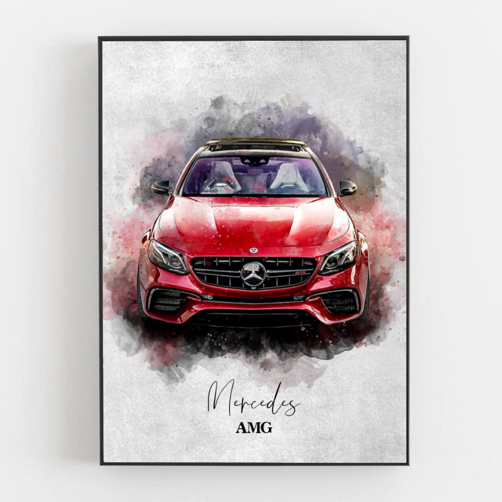 Your Car as a Watercolour Poster | Gift for Car Lovers