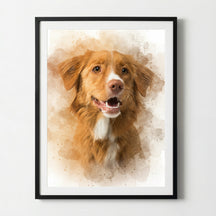 Tierportrait nach Fotovorlage im Aquarell-Stil