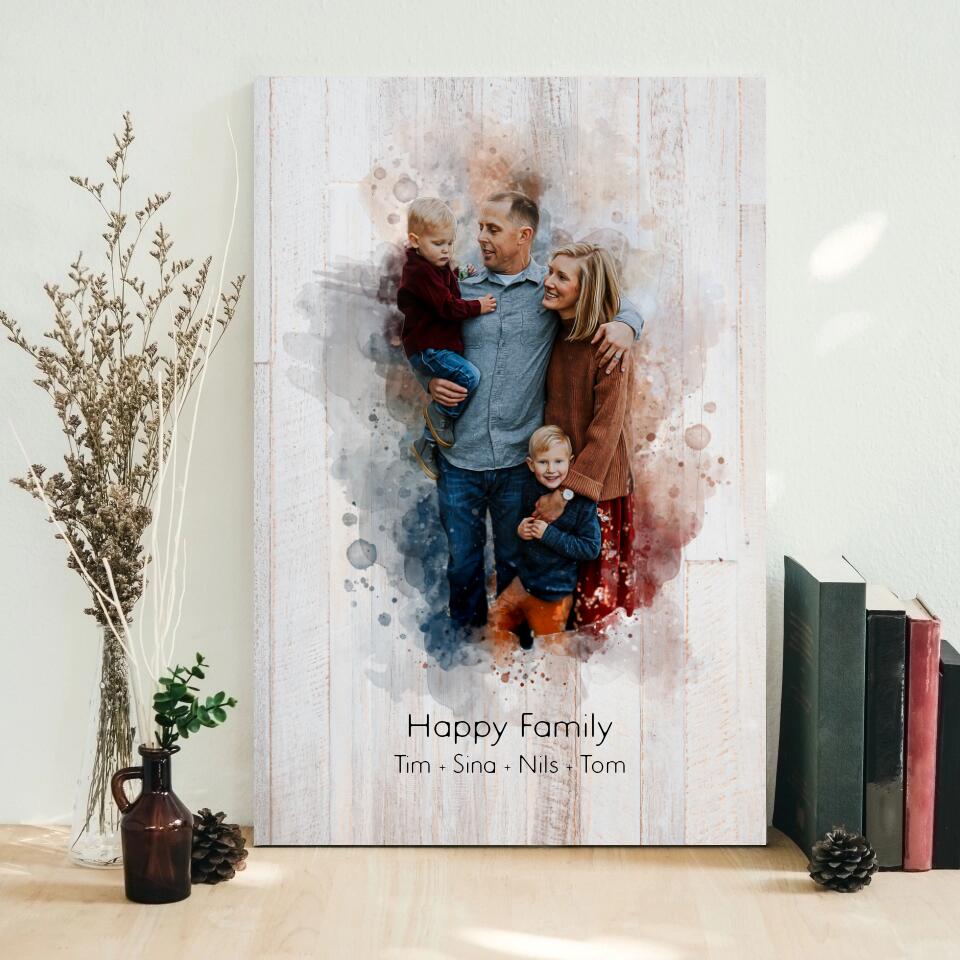 Personalisiertes Familienposter mit deinem Foto | Geschenk für Eltern