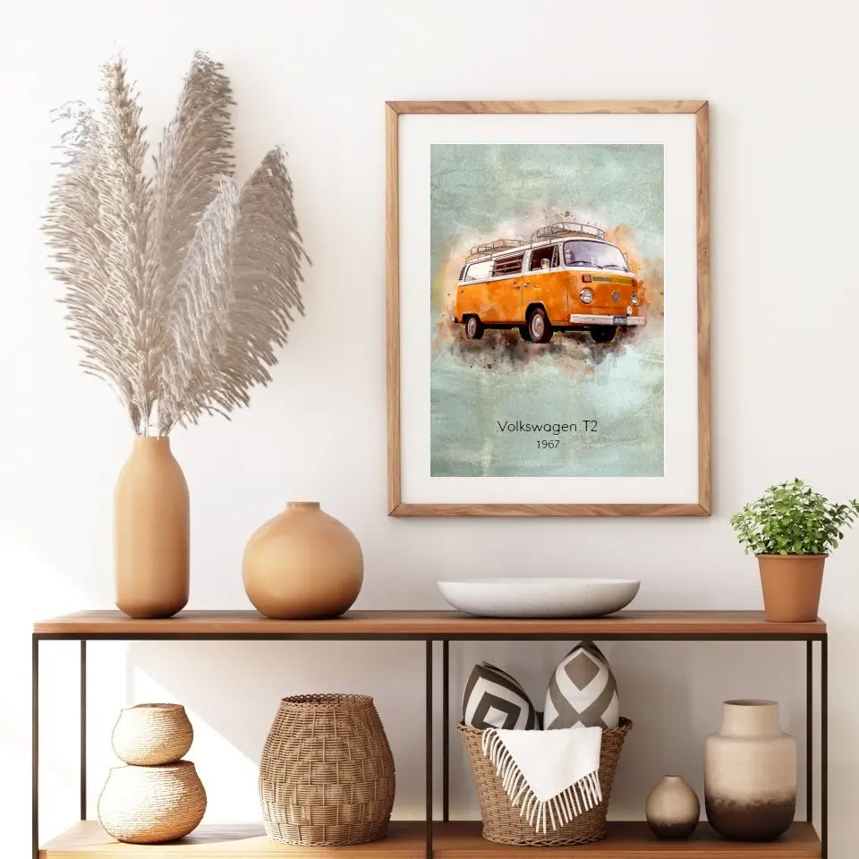 Poster deines Camper im Aquarell-Stil | Geschenk für Camper