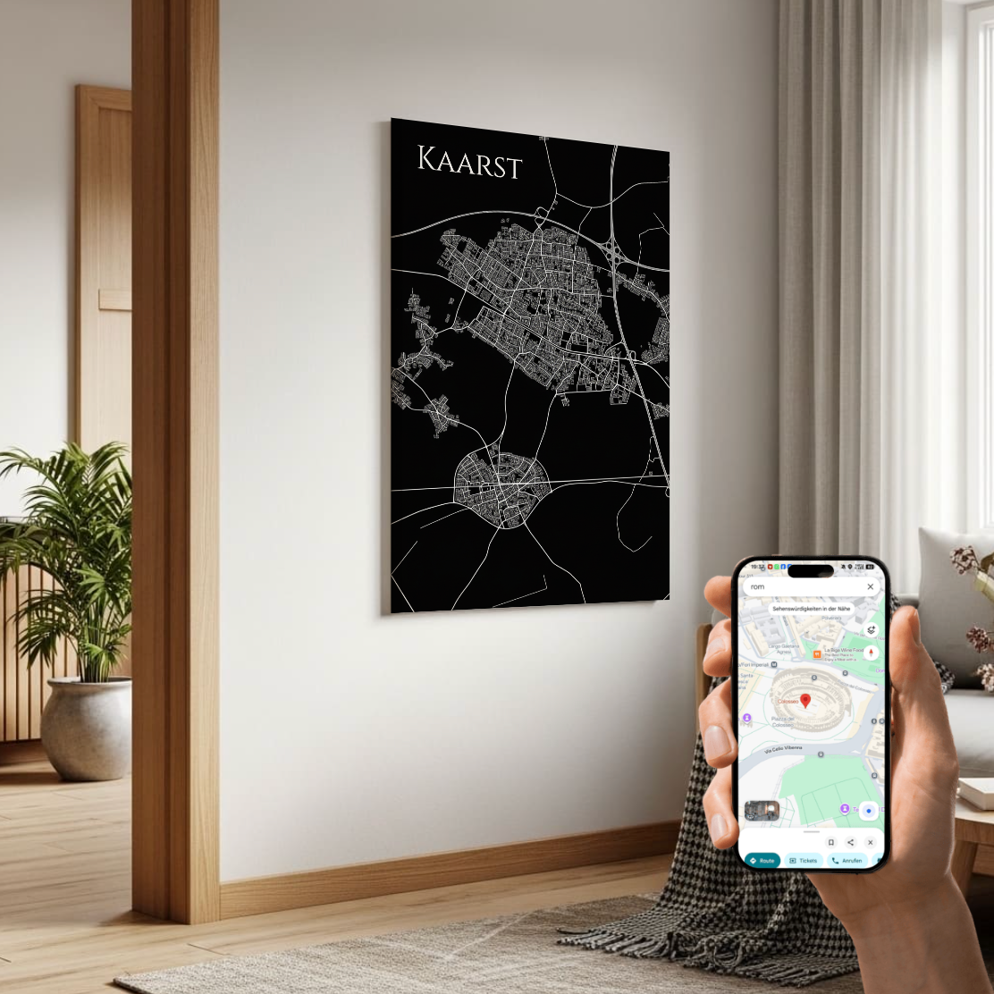 Dein Ort als Kunstwerk – Personalisiertes Wandbild mit Live-Vorschau | Poster oder Leinwand