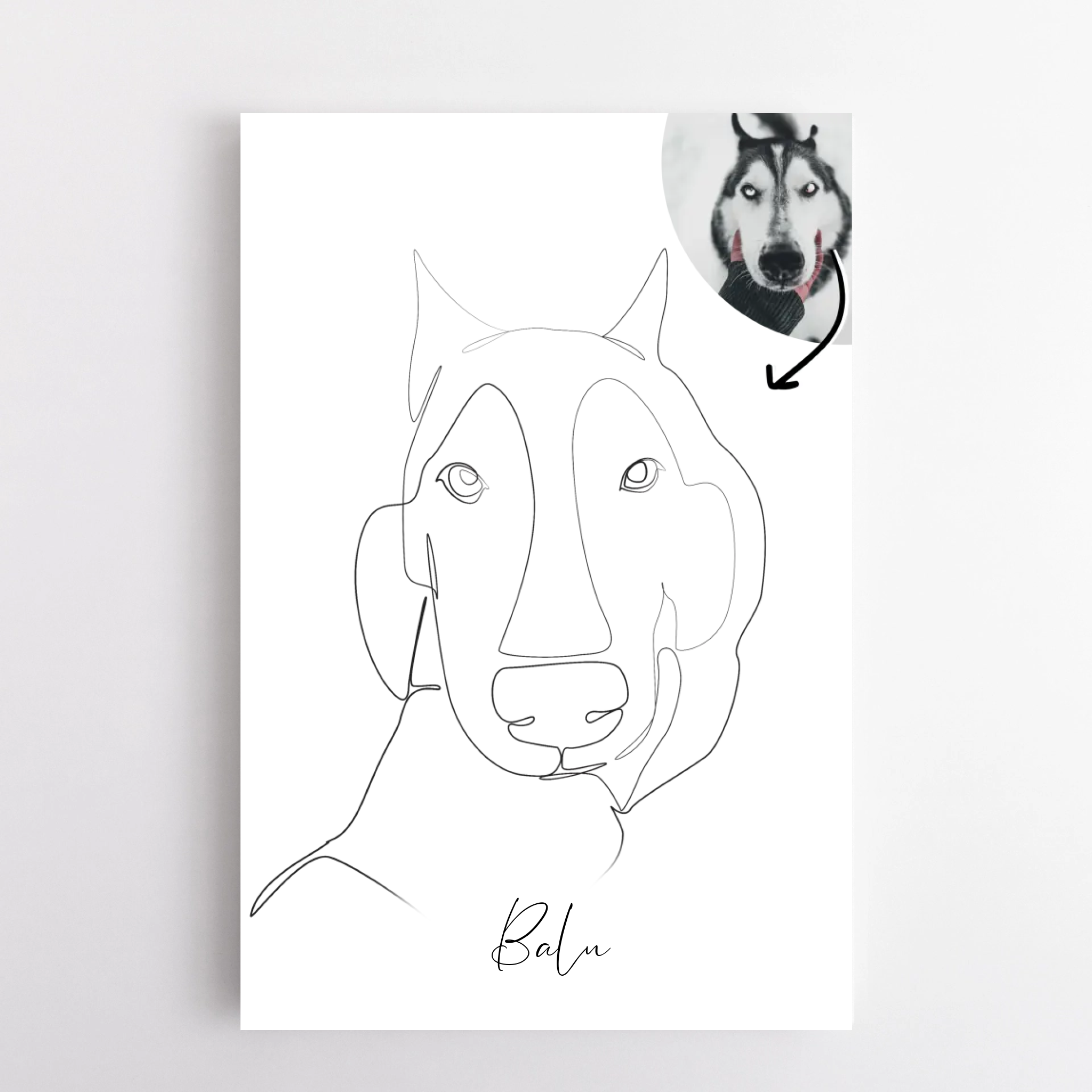 Dein Haustier als Lineart-Kunstwerk