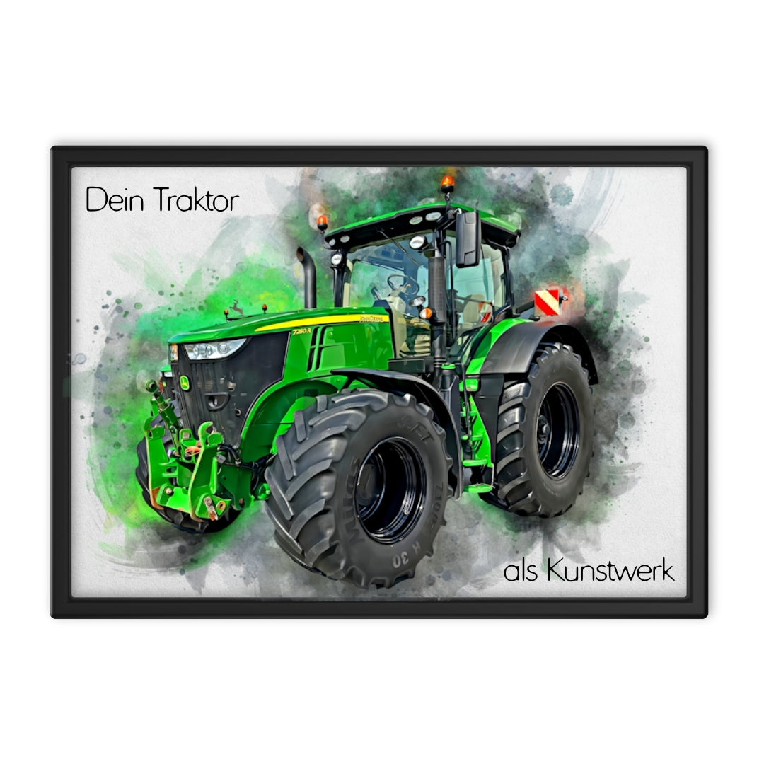 Geschenk für Landwirte | Wandbild deines Traktor als Aquarell | Poster für Traktorfans