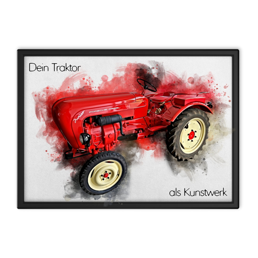 Regalo per agricoltori | Quadro del tuo trattore come acquerello | Poster per i fan dei trattori