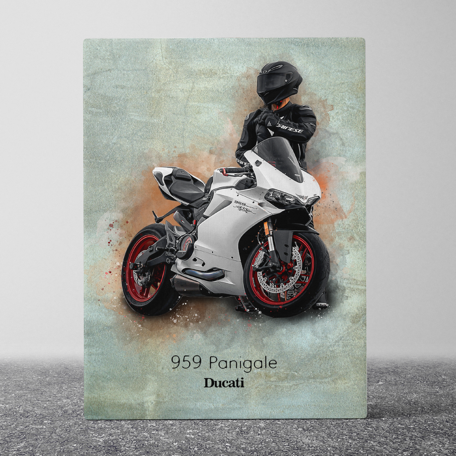 Dein Motorrad Poster im Aquarell-Stil | Geschenk für Motorradfahrer