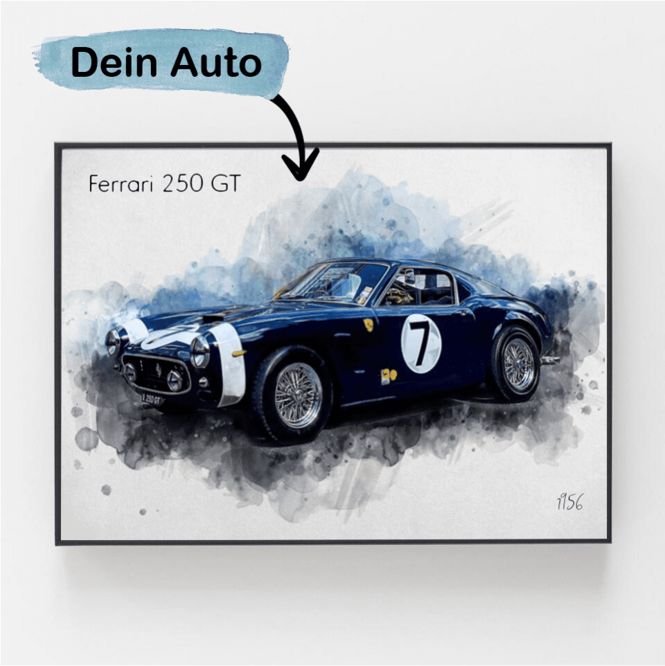 Dein Foto im Aquarell-Stil | Klassischer Editor | Querformat | Handgemacht