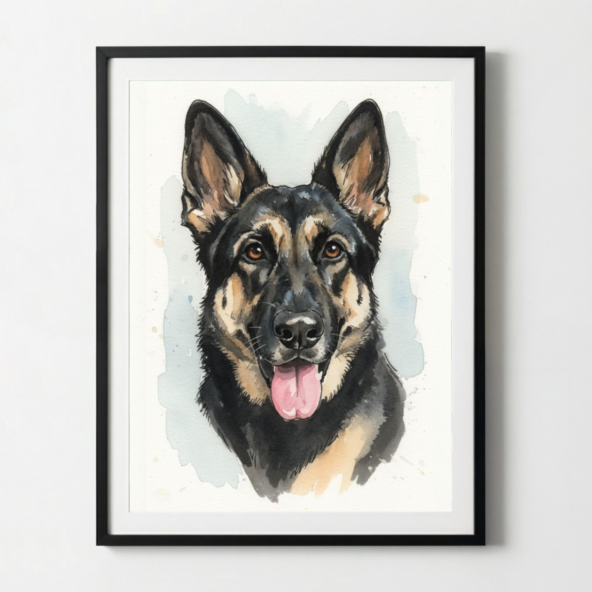 Dein Hund als Aquarell Tierportrait | Geschenk für Hundebesitzer
