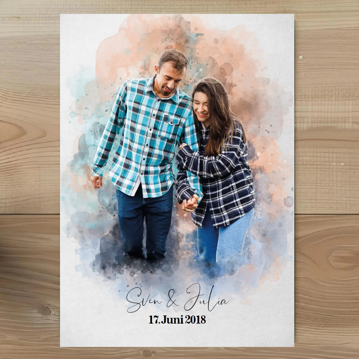 Jeres foto som akvarel | plakat der kan personaliseres