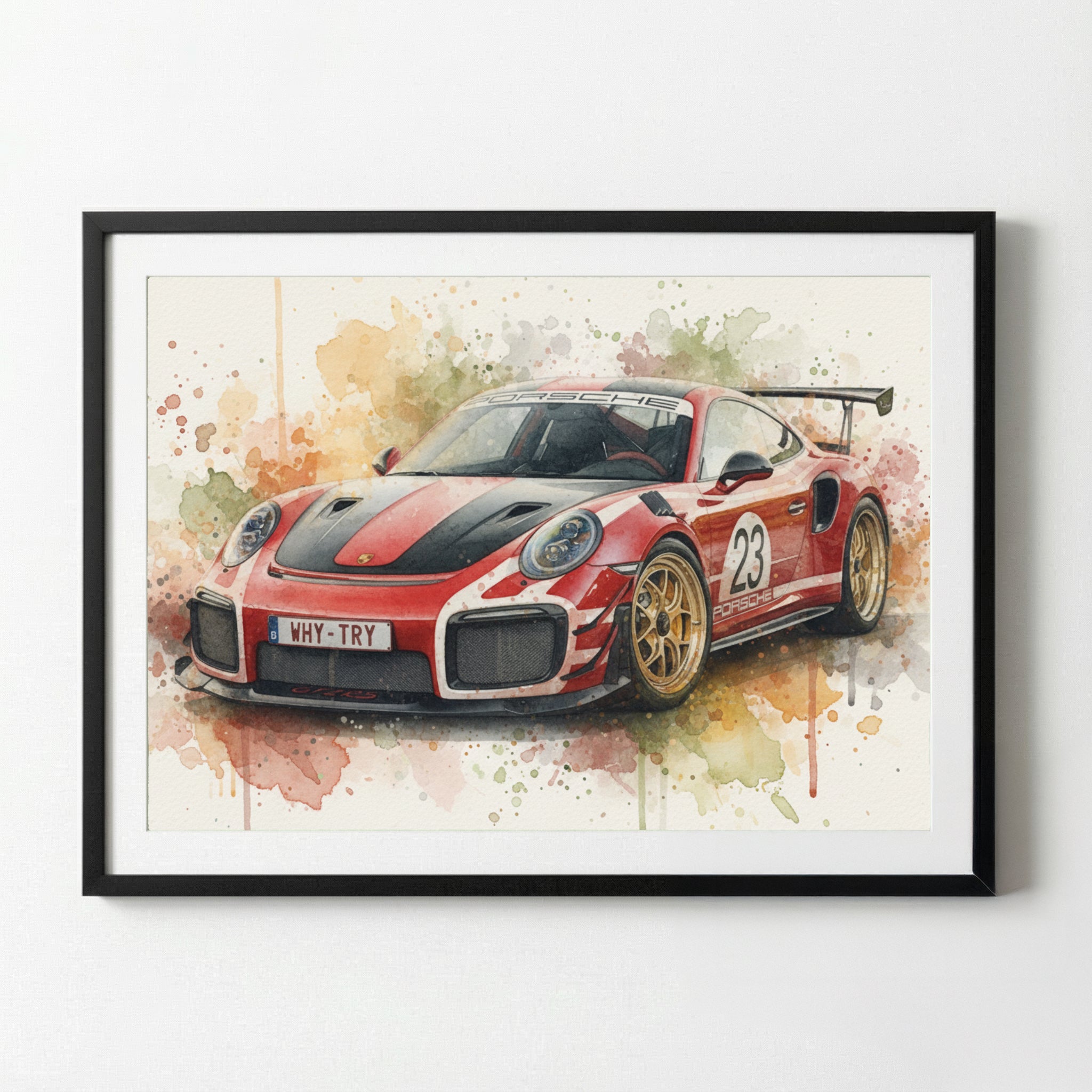 Dein Auto im Aquarell-Stil | Geschenk für Autoliebhaber