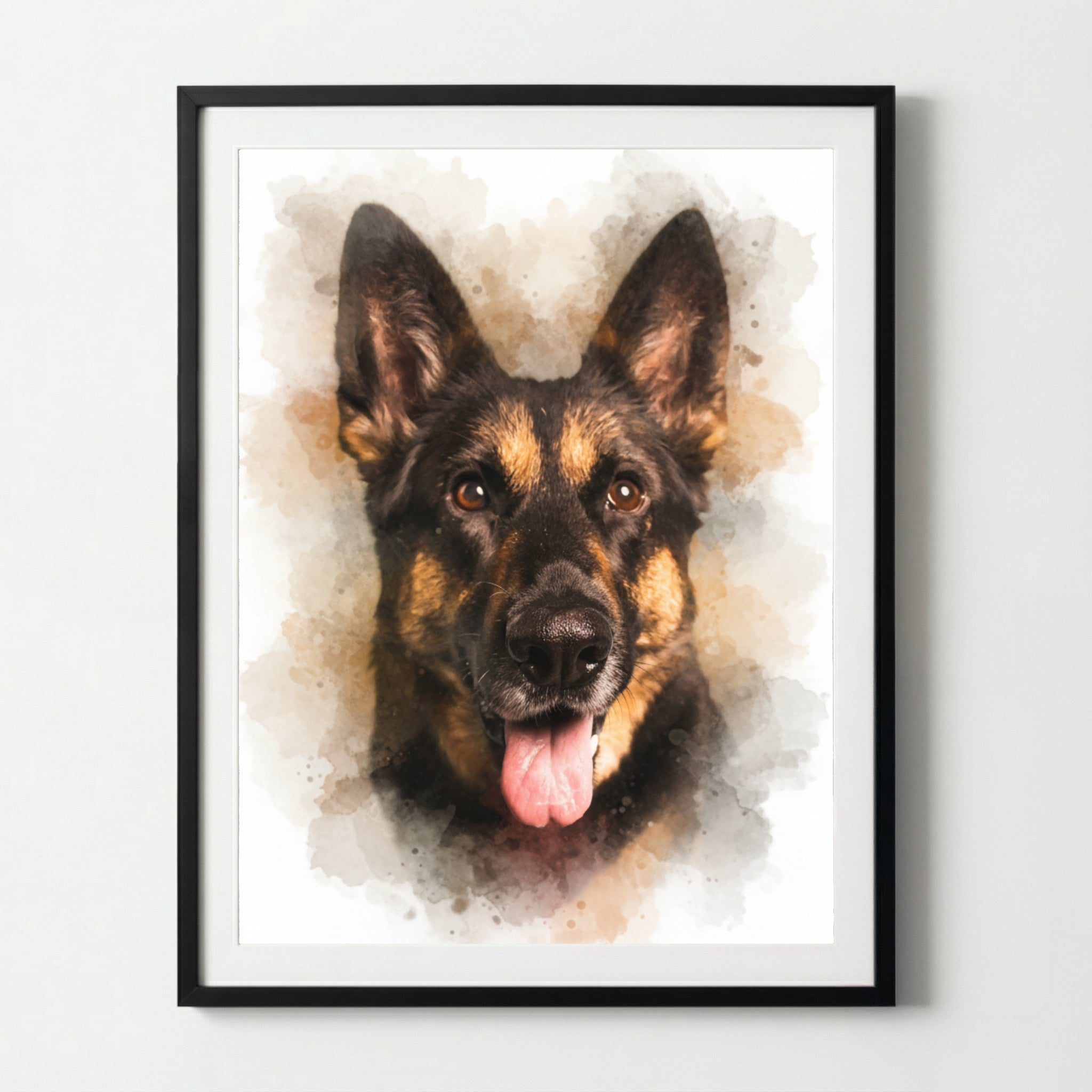 Dein Hund als Aquarell Tierportrait | Geschenk für Hundebesitzer
