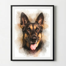 Dein Hund als Aquarell Tierportrait | Geschenk für Hundebesitzer