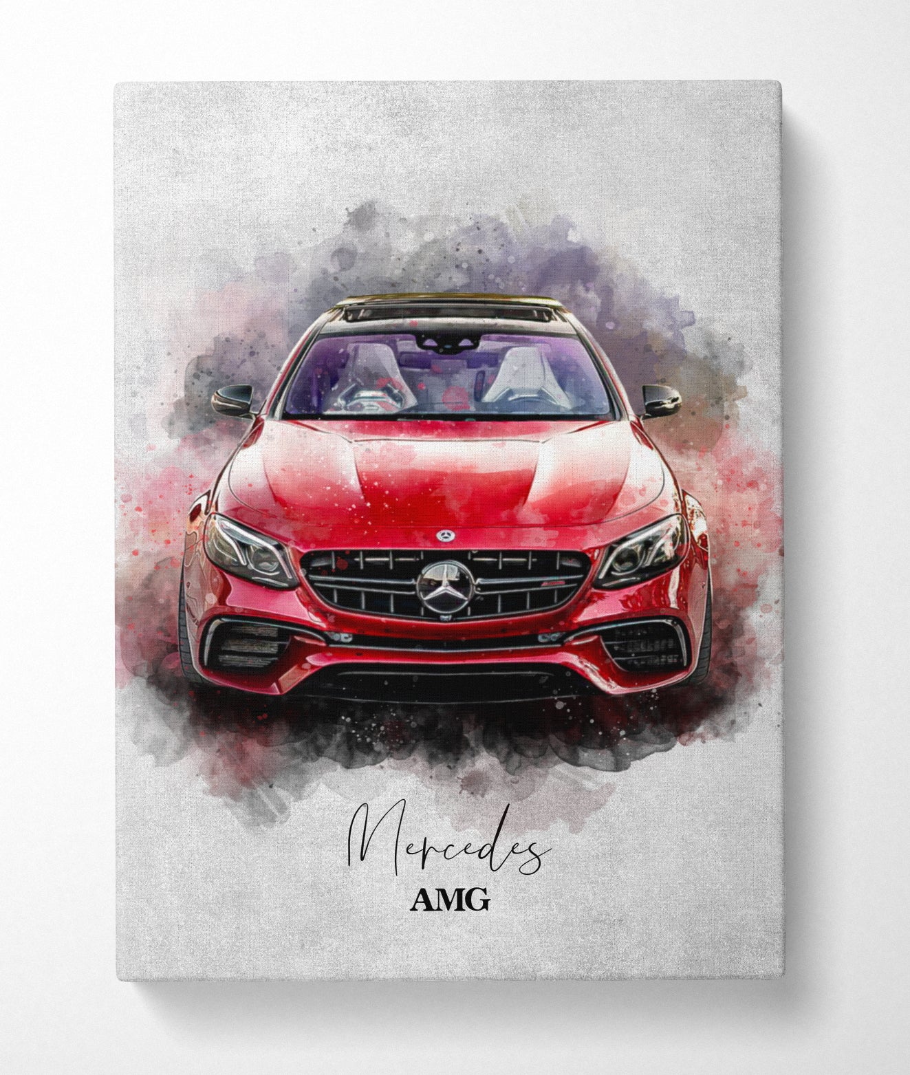 Dein Auto als Aquarell Poster | Geschenk für Autoliebhaber