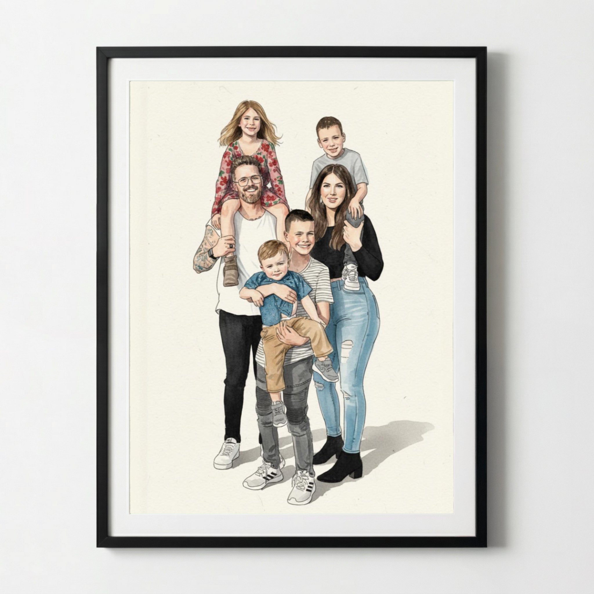 Familien-Poster im Aquarell-Stil | personalisierbar