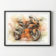 Dein Motorrad als Aquarell Poster | Geschenk für Motorradfahrer