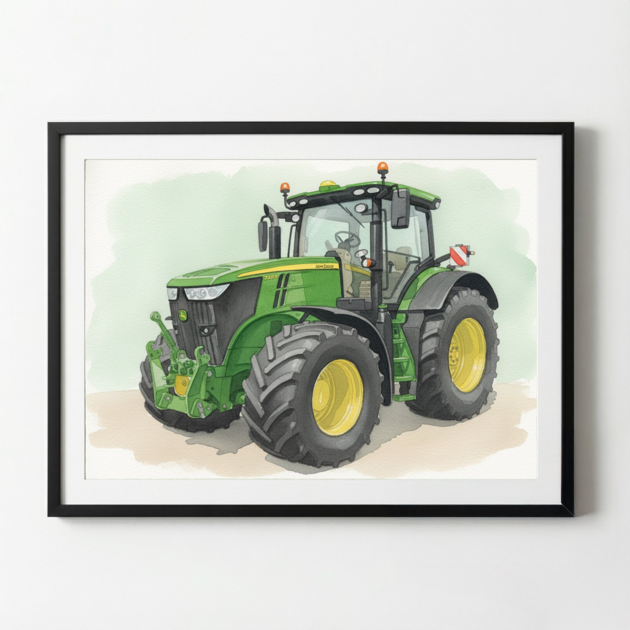 Geschenk für Landwirte | Wandbild deines Traktor als Aquarell | Poster für Traktorfans