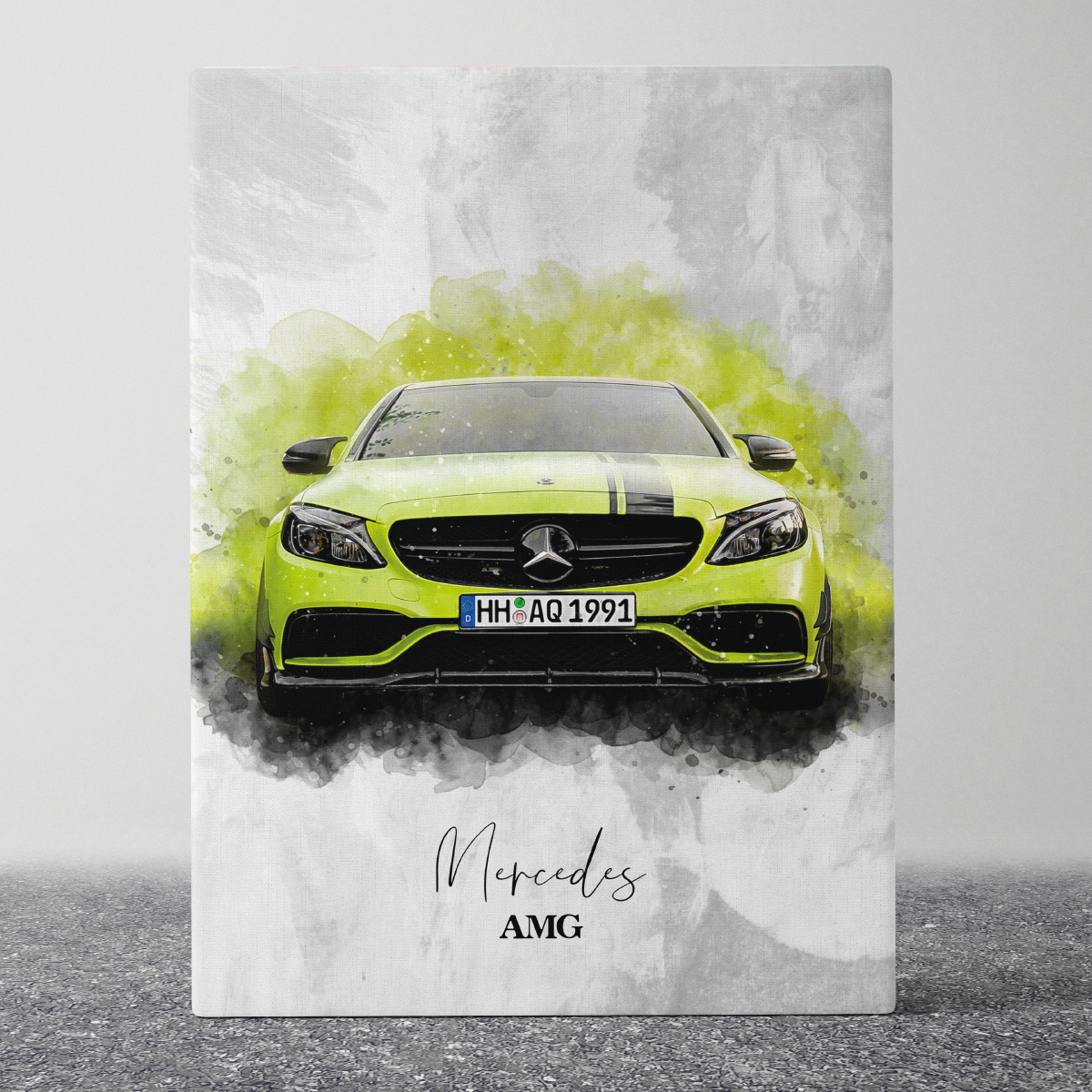 Dein Auto als Aquarell Poster | Geschenk für Autoliebhaber