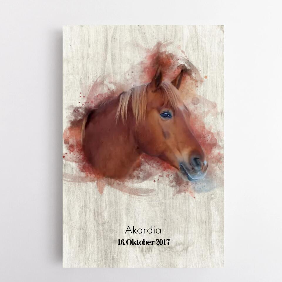 Your Horse as a Watercolour Horse Poster | Gift for Riders
