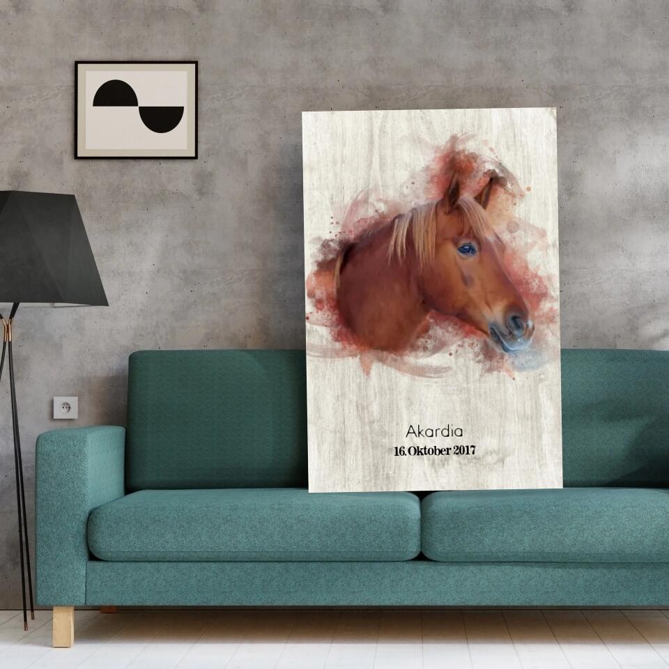 Dein Pferd als Aquarell-Portrait | Geschenk für Pferdeliebhaber
