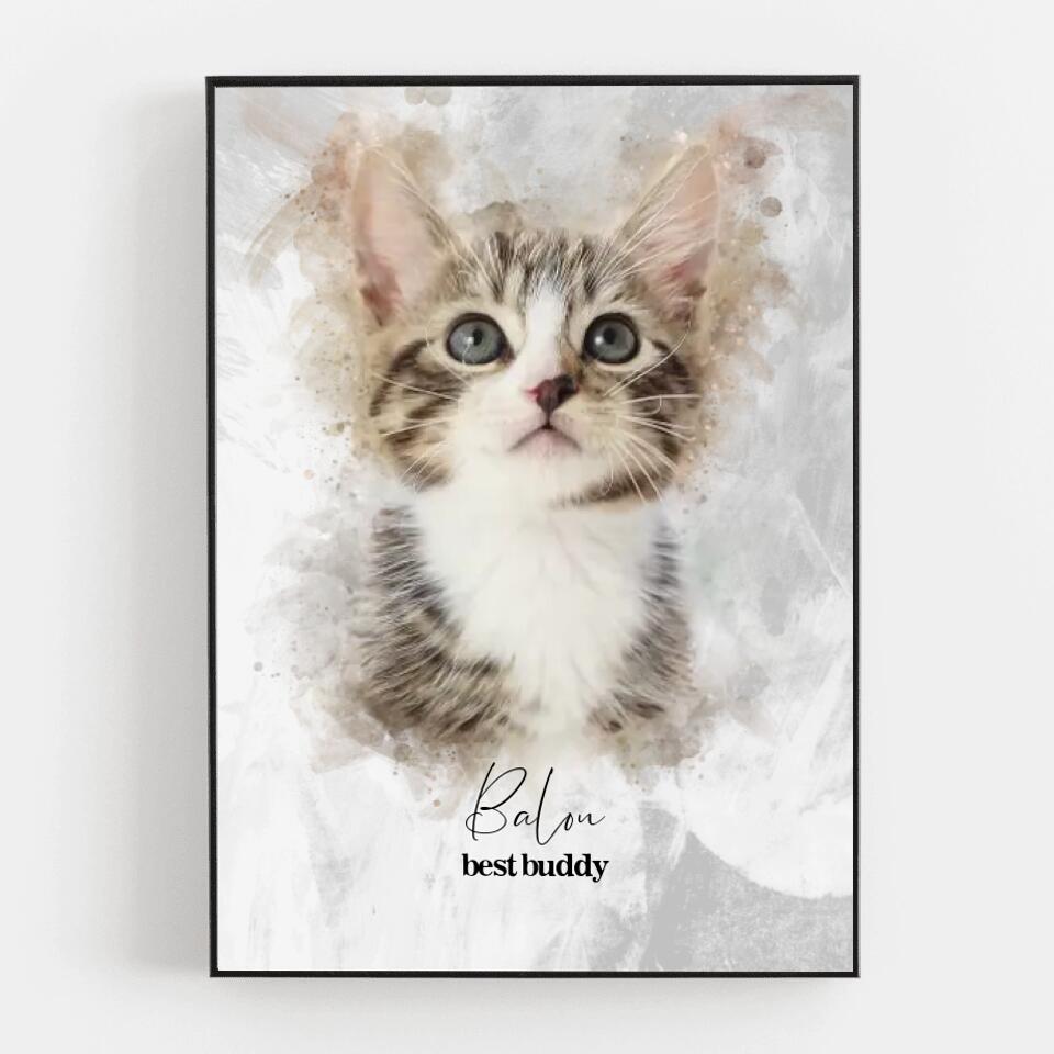 Wee Blue Coo Geburtstagskarte Ragdoll Kätzchen – Aquarell-Tierportrait, 17,5 X 12,5 Cm, 280 G/m² Karton