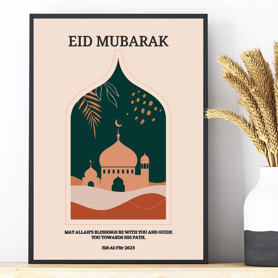 Eid Mubarak Poster | Geschenk zum Zuckerfest (Ramadan)