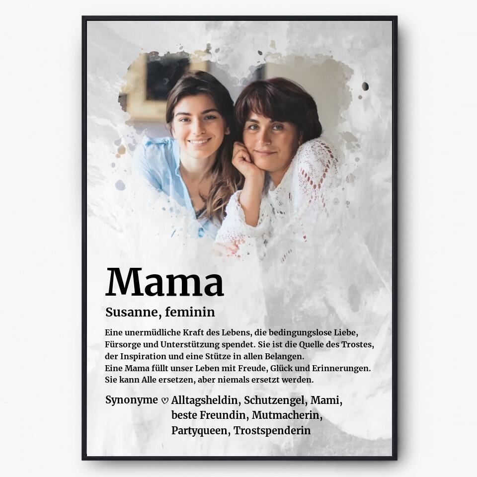 Mama Definition | personalisierbares Geschenk zum Muttertag