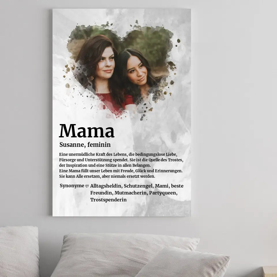 Mama Definition | personalisierbares Geschenk zum Muttertag