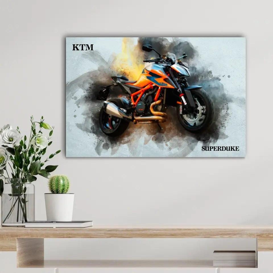 Dein Motorroad als Aquarell Poster | Geschenk für Motorradfahrer