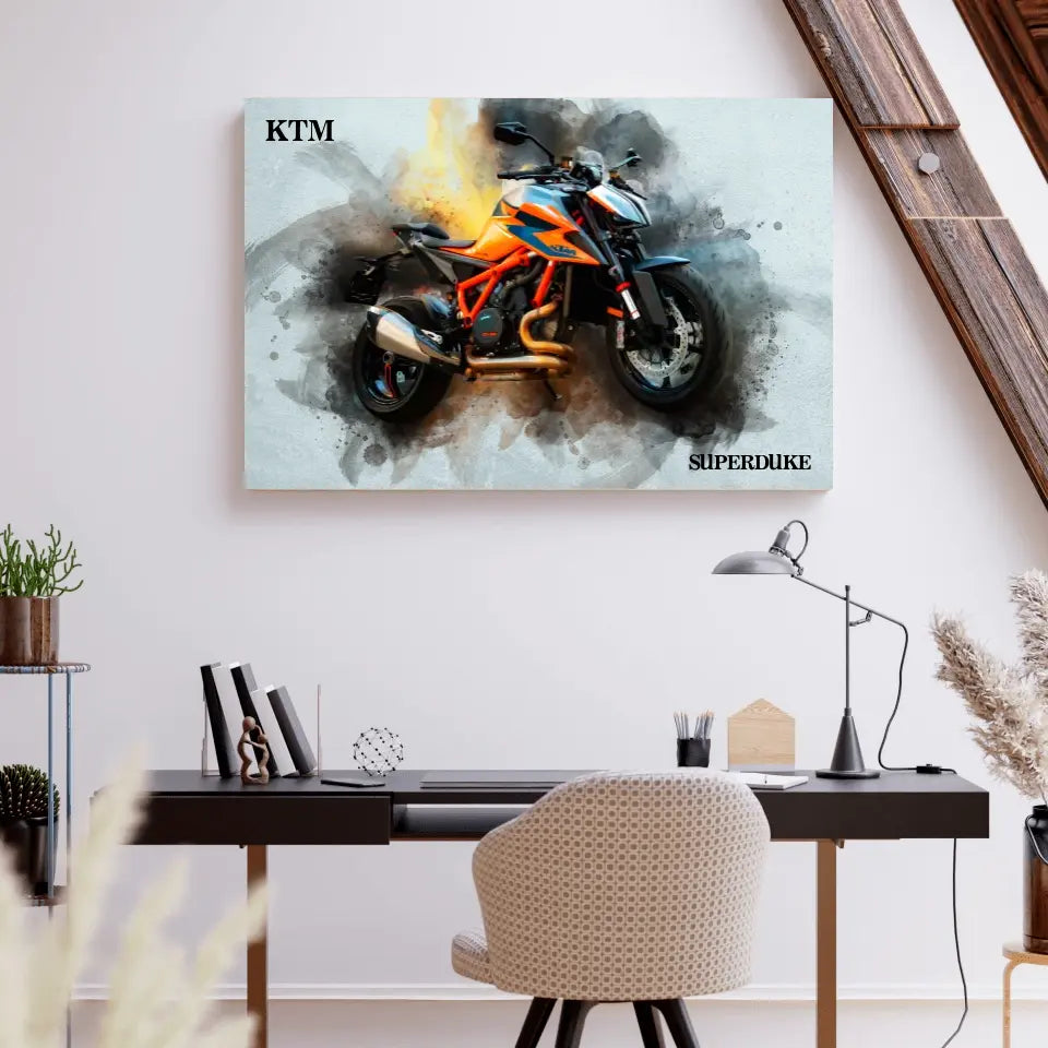 Dein Motorroad als Aquarell Poster | Geschenk für Motorradfahrer
