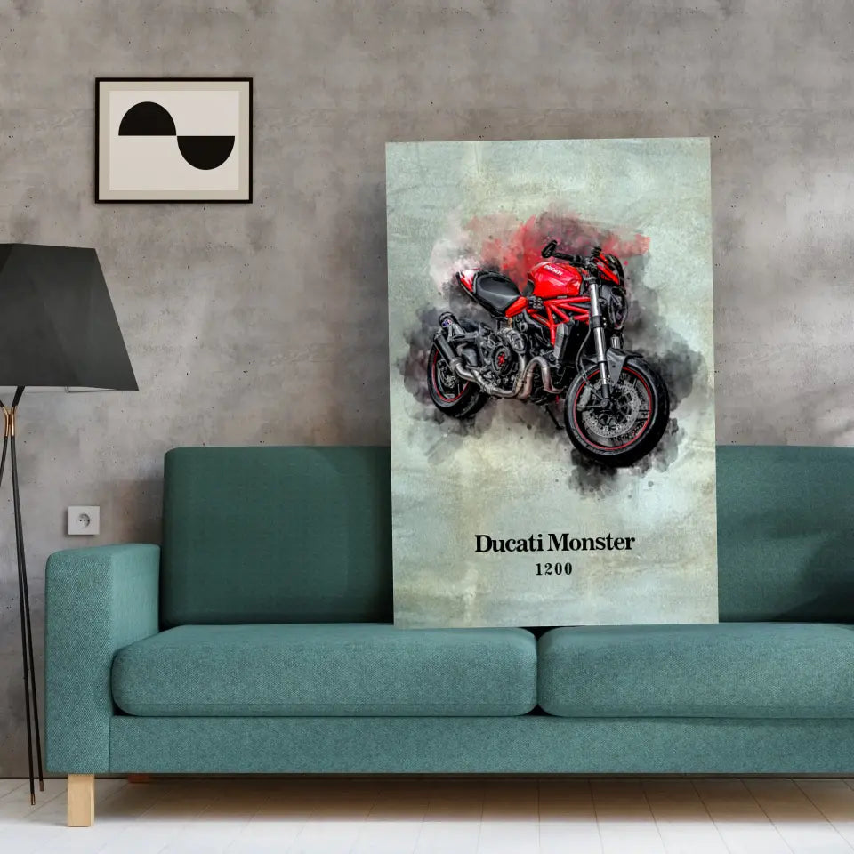 Dein Motorrad Poster im Aquarell-Stil | Geschenk für Motorradfahrer
