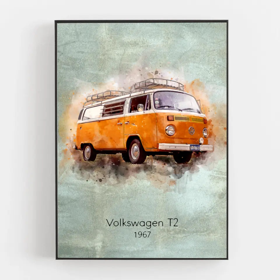 Poster deines Camper im Aquarell-Stil | Geschenk für Camper