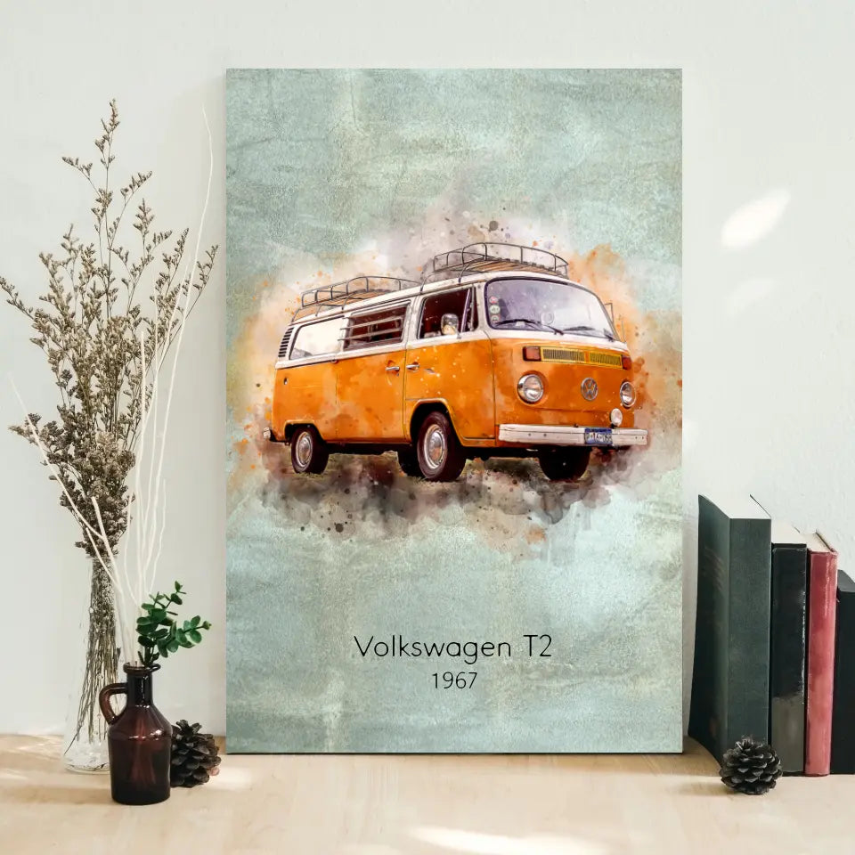 Poster deines Camper im Aquarell-Stil | Geschenk für Camper