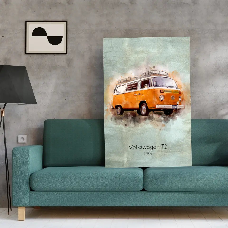Poster deines Camper im Aquarell-Stil | Geschenk für Camper